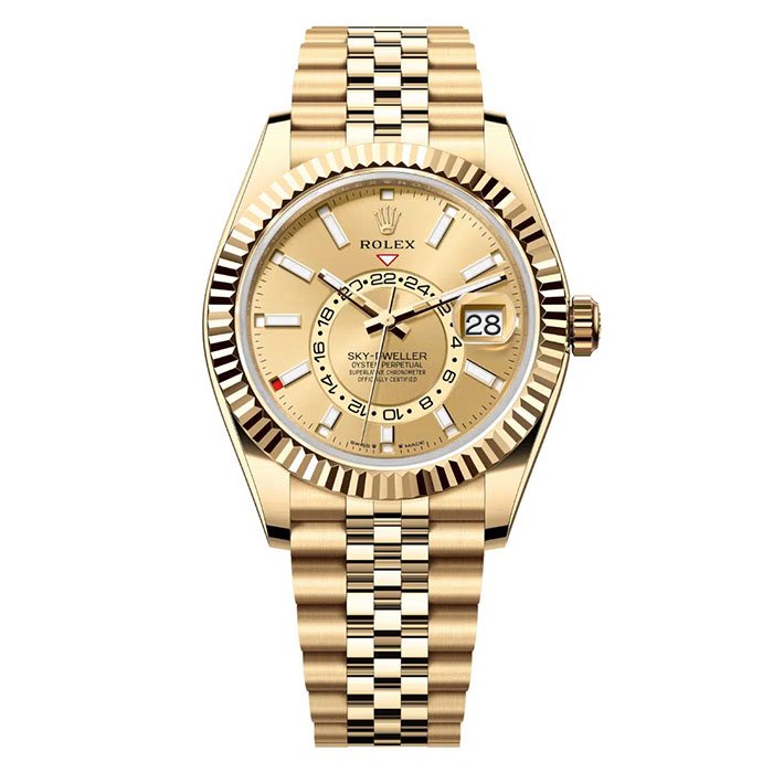 Rolex Sky-Dweller Sky-Dweller 336938 Champagne Dial Yellow Gold Oyster Bracelet 42mm